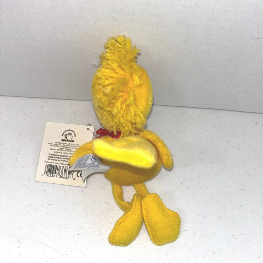 Peanuts Woodstock Mini Bean Bag Plush 6 Inch Yellow Bird Applause 36262 NEW